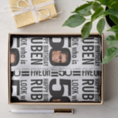 50歳の誕生日モノラル見て50カスタムの写真と名前 薄葉紙 (ギフト)