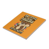 50歳の誕生日リスがマットを飲む タイル (側面)