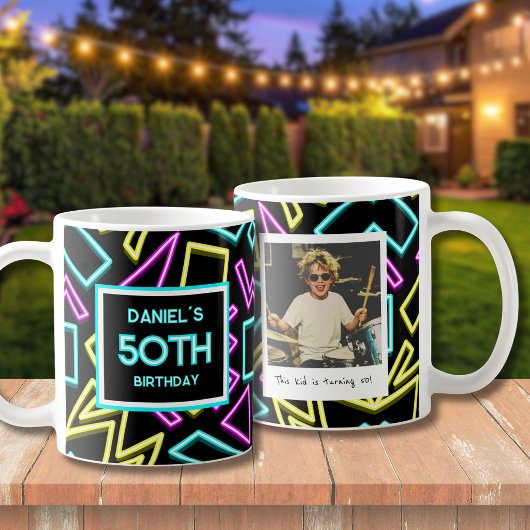 50歳の誕生日レトロ写真 コーヒーマグカップ