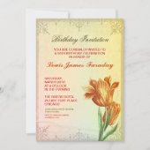 50歳の誕生日ヴィンテージデザインの招待状 招待状 (正面)