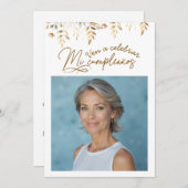 50歳の誕生日写真付き招待状 招待状 (正面/裏面)