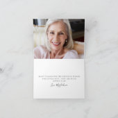 50歳の誕生日写真 ブッシュピンクの花の折り紙 サンキューカード (内部)