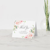 50歳の誕生日写真 ブッシュピンクの花の折り紙 サンキューカード (正面)