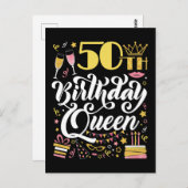 50歳の誕生日女王 ポストカード (正面/裏面)
