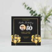 50歳の誕生日招待状カード 招待状 (スタンド正面)