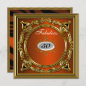 50歳の誕生日招待状50歳 招待状 (正面/裏面)