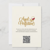 50歳の誕生日招待状：あなたの写真を置く， QR 招待状 (裏面)