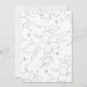 50歳の誕生日招待状 エレガントな花 招待状 (裏面)