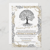 50歳の誕生日招待状: 50歳で永遠に若い、QR 招待状 (正面/裏面)