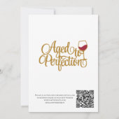 50歳の誕生日招待状：50歳になっても永遠に若く、QR 招待状 (裏面)