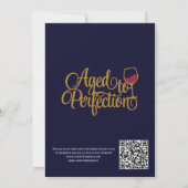 50歳の誕生日招待状:50歳の若さ、QR 招待状 (裏面)