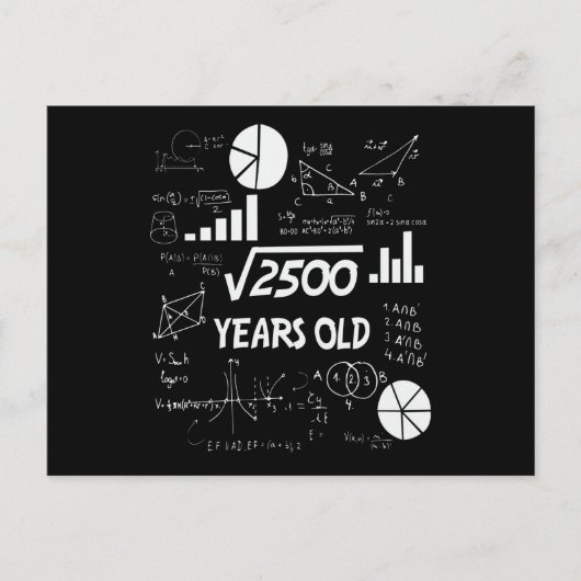 50歳の誕生日数学教師へのギフト ポストカード (正面)