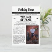 50歳の誕生日新聞ゴルフ 招待状 (スタンド正面)
