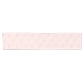 50歳の誕生日赤面ピンクタイポグラフィ ショートテーブルランナー (横)