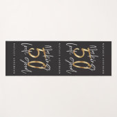 50歳の誕生日金ゴールドと黒いシッモダンク ヨガマット (正面(横))