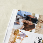 50歳の誕生日金ゴールド·ブラック·フォト·コラージュ·シック·ビーチ  ビーチタオル (インサイチュ)