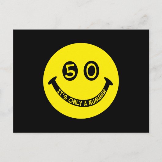50歳の誕生日顔ナンバーズだ! ポストカード (正面)