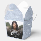 50歳の誕生日50スクリプト銀黒写真 フェイバーボックス (オープン)