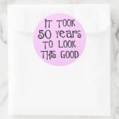 50歳の誕生日50年この格好で！ ラウンドシール (バッグ)