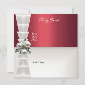 50歳の誕生日 おしゃれな赤と白のチェックのジュエル (裏面)