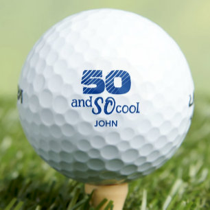 50歳の誕生日+お隣さんへのギフト - ブルークールな50年 ゴルフボール