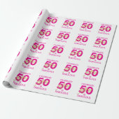 50歳の誕生日 カスタム 名前 50歳 おめでとう ラッピングペーパー (アンロールド)