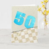 50歳の誕生日 カード (黄色い花)