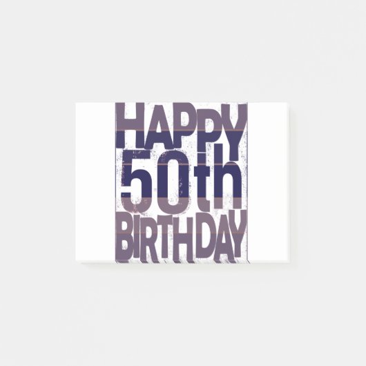 50歳の誕生日_グランジ効果 ポストイット (正面)