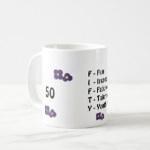 50歳の誕生日 コーヒーマグカップ (正面左)