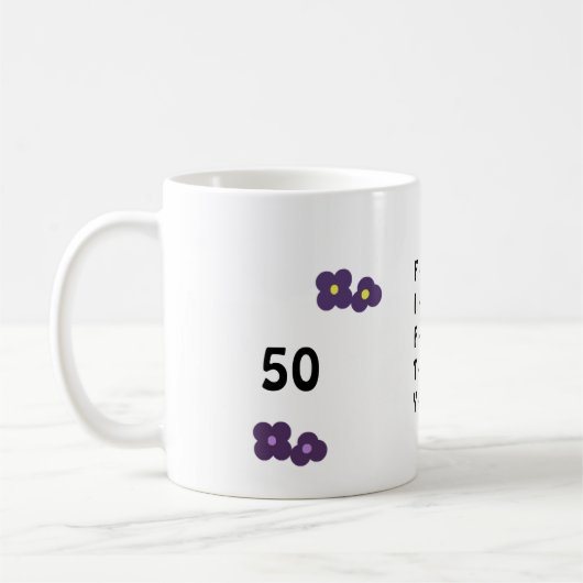 50歳の誕生日 コーヒーマグカップ (左)