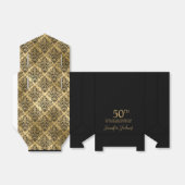 50歳の誕生日 ゴールド ダマスク お礼 フェイバーボックス (折り畳みなし)