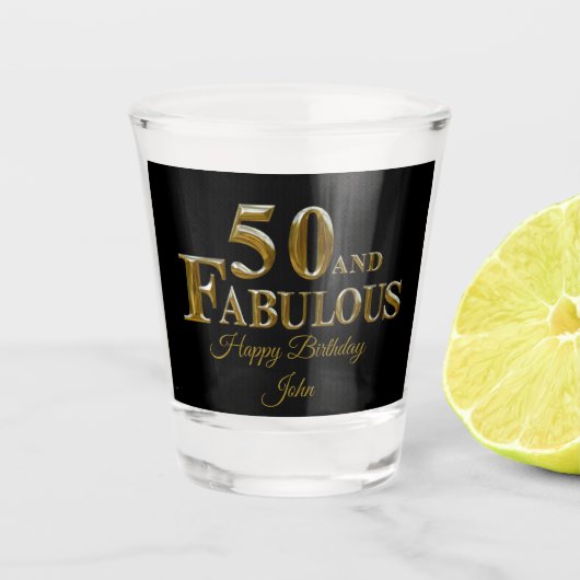 50歳の誕生日 ショットグラス (正面)