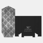 50歳の誕生日 シルバーダマスク お礼 フェイバーボックス (見開き)