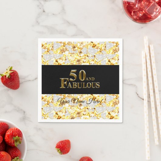 50歳の誕生日 スタンダードカクテルナプキン (インサイチュ)