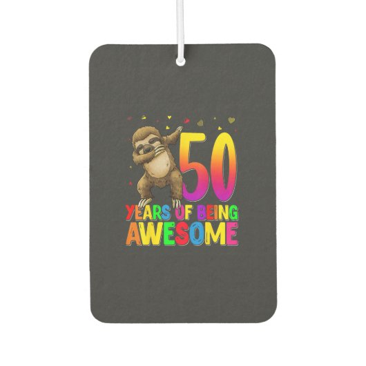 50歳の誕生日 スラッグ ダブ 50歳の誕生日 カーエアーフレッシュナー (正面)
