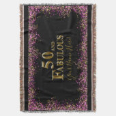 50歳の誕生日 スローブランケット (正面縦)