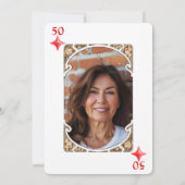 50歳の誕生日 ダイヤモンド プレイイングカード 招待状 (裏面)