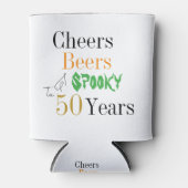 50歳の誕生日 ハロウィン スプーキー チア パーティーファバー 缶クーラー (正面)