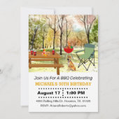 50歳の誕生日 バックヤードバーベキュー 招待状 (正面)