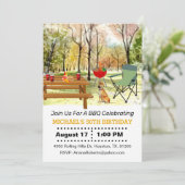 50歳の誕生日 バックヤードバーベキュー 招待状 (スタンド正面)