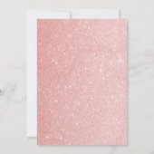 50歳の誕生日 | ピンクのシャンパン 招待状 (裏面)