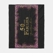 50歳の誕生日 フリースブランケット (正面)