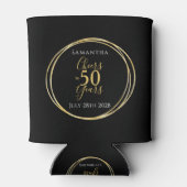 50歳の誕生日 ブラックゴールドパーティー おめでとう 缶クーラー (裏面)