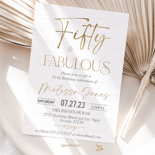 50歳の誕生日　ブランチへの招待 招待状