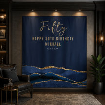 50歳の誕生日 ブルーゴールドアゲート 写真背景