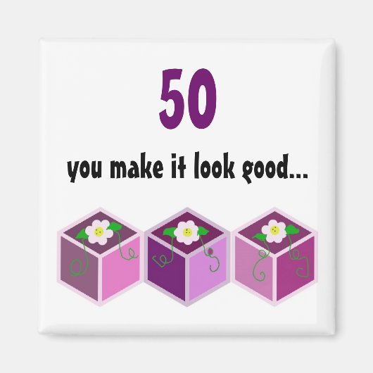 50歳の誕生日 マグネット (正面)