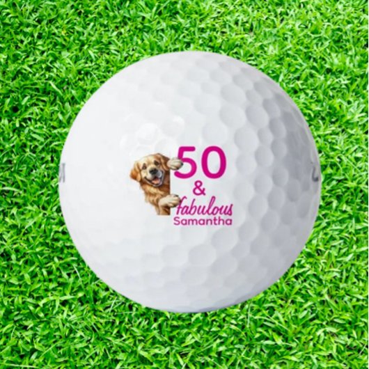 50歳の誕生日 ラブラドール ギフト ゴルフボール