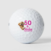 50歳の誕生日 ラブラドール ギフト ゴルフボール (正面)