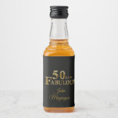 50歳の誕生日 リキュールボトルラベル (正面)