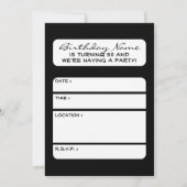 50歳の誕生日:ワインボトル&グラス 招待状 (裏面)